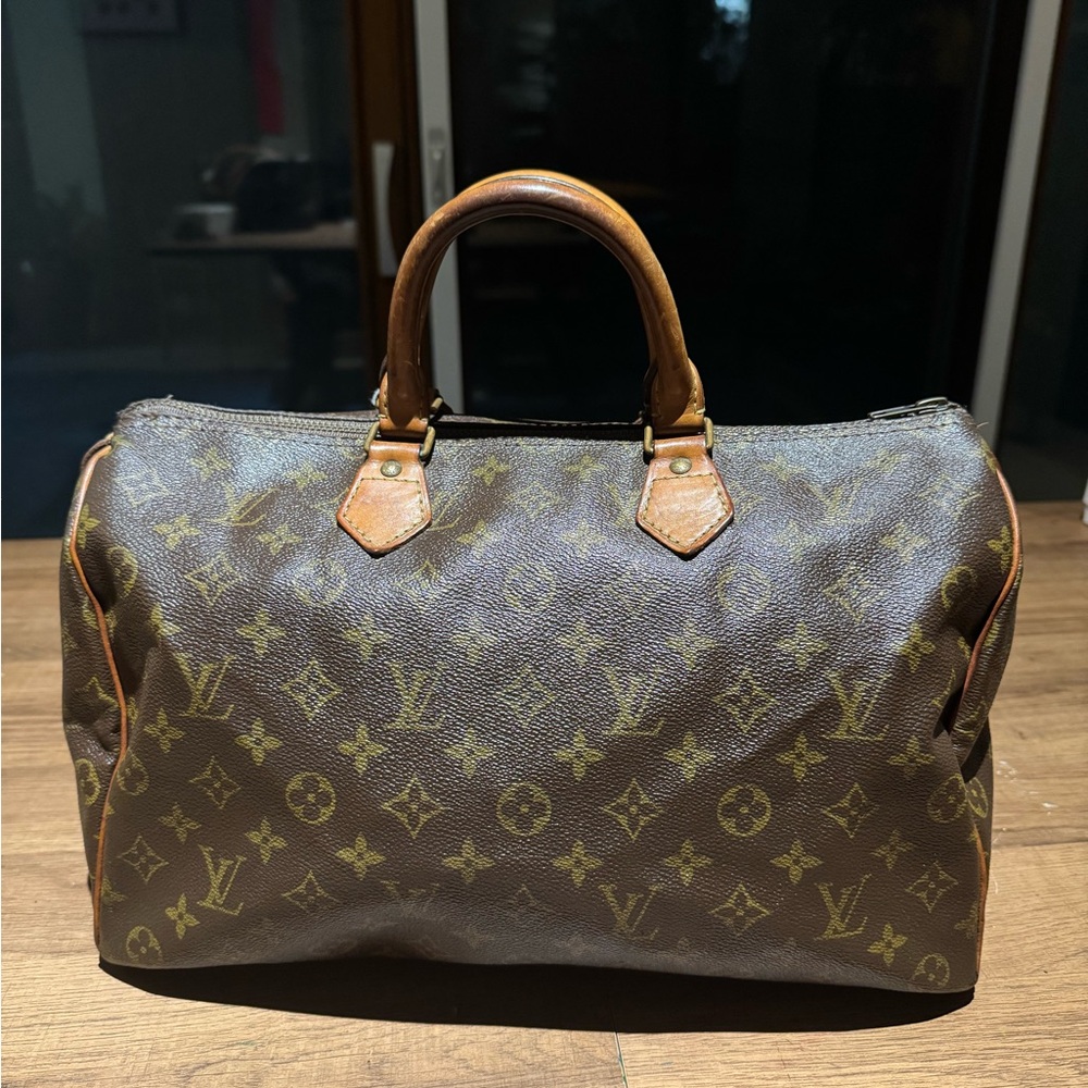Louis Vuitton Vintage Speedy 35 Brown Monogram Bag